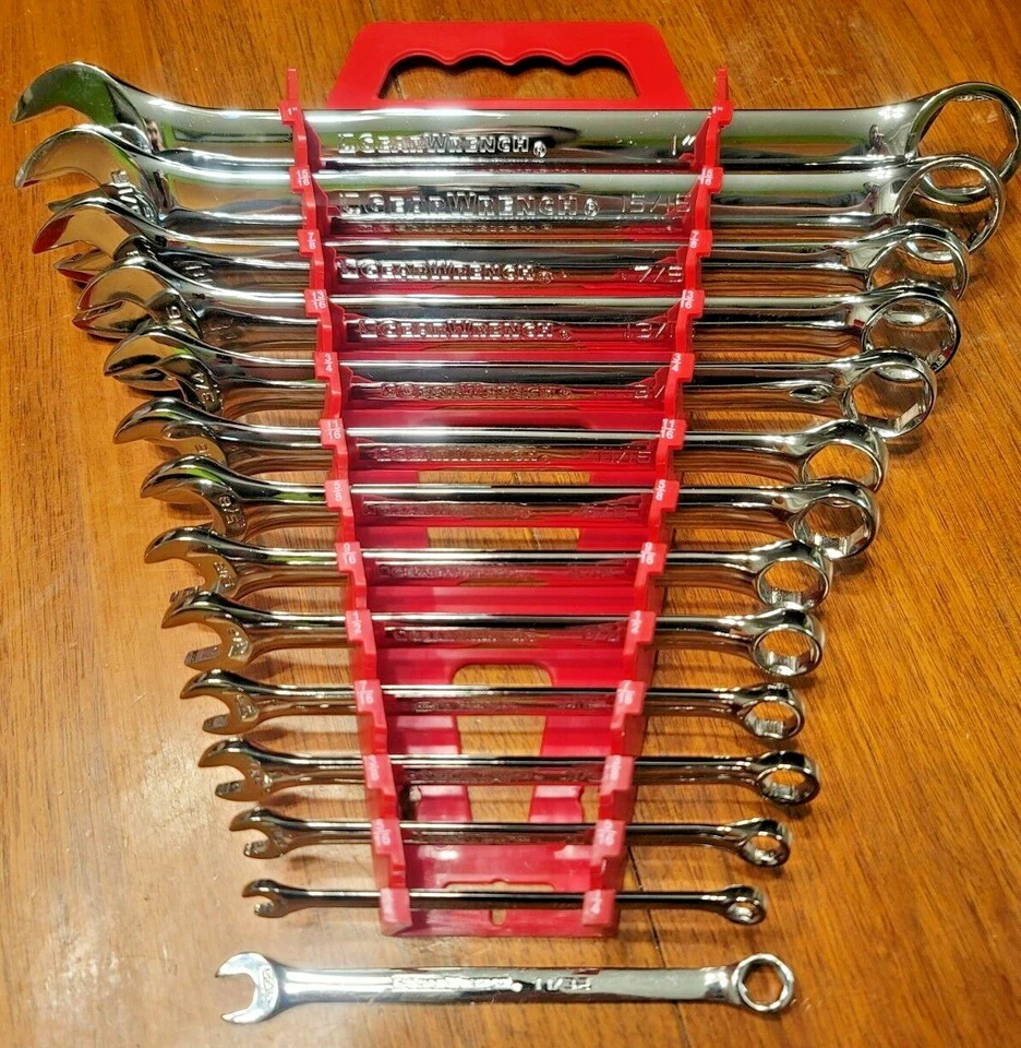 GearWrench 14 шт. SAE 6pt комбинированный набор гаечных ключей от 1/4 до 1 дюйма с держателем гаечных ключей Hansen - Изображение 1 из 1