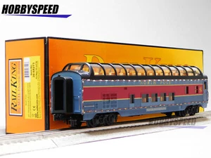 MTH RAILKING NORTH POLE 60' STREAMLINED FULL VISTA DOME CAR O GAUGE 30-68273 NEW - Picture 1 of 10