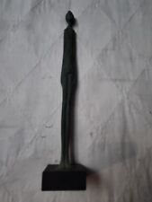 VINTAGE 11" BRONZE ( Statue) Tall Thin Nude Man/ Made in ITALY