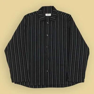 Chimala Japan grün/mehrfarbig gestreift 100% Baumwolle Pyjama Shirt Jacke S Oversized - Bild 1 von 5