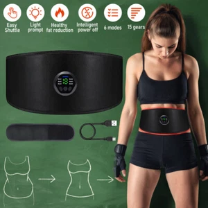 Abdominal Toning Trainer Workout Muscle ABS Stimulator Toner Fitness Belt USB - Picture 1 of 12