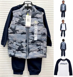 Calvin Klein Kinder 3-teiliges Westenset blau Jungen Baby Größe 3T - NEU mit Etikett - Bild 1 von 14