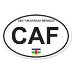 CENTRAL AFRICAN REPUBLIC ISLANDS COUNTRY OVAL BUMPER STICKER OVAL 120mm x 78mm