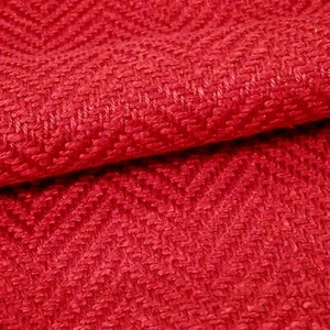 831. Red Herringbone Linen/Viscose Fabric, Price per 1/2 metre - Picture 1 of 3