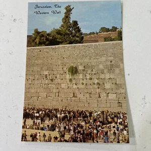 Vintage Jerusalem Israel Westliche Klagemauer 4x5,75 Postkarte unbespielt 1980er - Bild 1 von 5