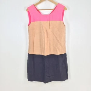 DKNY womens dress size 8 shift multicolour sleeveless round neck zip 078870 - Picture 1 of 8