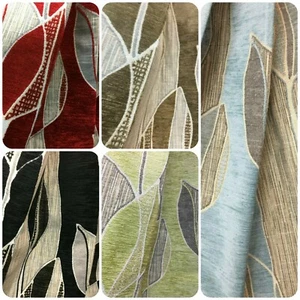 Bill Beaumont Zulu Floral Leaf Pattern Curtain Fabric Material 140cm wide - Picture 1 of 12