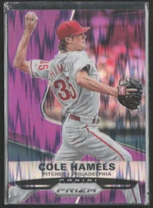 2015 Panini Prizm #48 Cole Hamels Purple Flash Prizm /99 - Picture 1 of 2