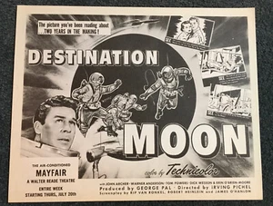 George Pal's DESTINATION MOON 1950 ORIGINAL NM 8x10 HERALD! JOHN ARCHER SCI-FI! - Picture 1 of 2
