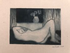 IAN LAURIE 1933 Cornish art Original  Signed ETCHING "Sleeping Nude"