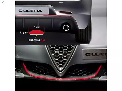 *profilo Bordino Rosso Spesso* Kit Anteriore E Posteriore Alfa Romeo Giulietta • 12.90€