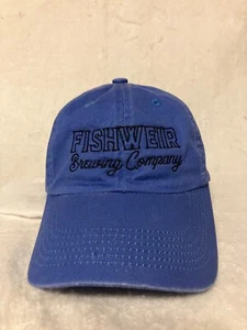 Port Authority Fishweir Brewing Company Hat Cap Blue Adjustable Strap Back - Picture 1 of 4