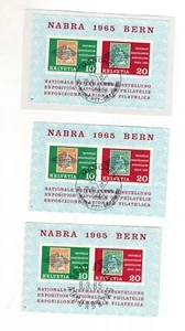 Switzerland Stamps 1965 National Philatelic Exhibition NABRA, Bern M/S x three - Picture 1 of 2