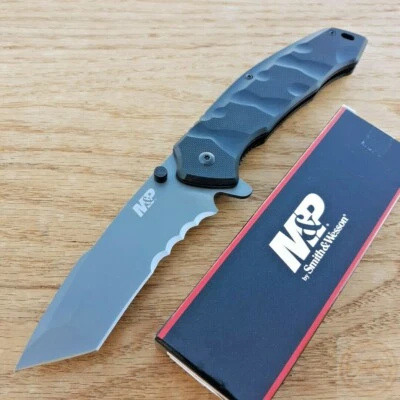 Smith & Wesson M&P Ops Assisted Folding Knife 4" 9Cr18MoV Steel Blade G10 Handle - Image 1 of 4