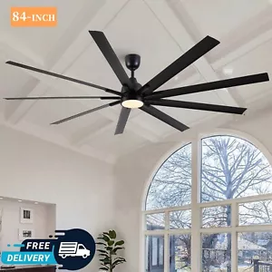 9 blade 84"ceiling fan with dimmable remote control 6 Wind speed indoor&outdoor - Picture 1 of 16
