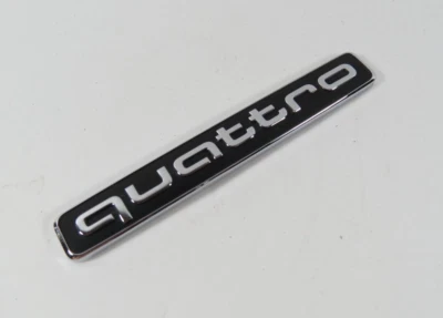 Audi Quattro Emblem A3 A5 A6 A7 Q8 Rear Trunk Badge Sign Symbol Logo Genuine OEM - Image 1 of 2