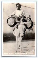 Puerto Colombia Colombia Postcard Water Vender Horse Ride c1930's RPPC Photo
