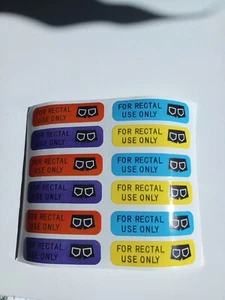 12 Prank Joke Stickers For Rectal Use Only (A1) - Picture 1 of 1
