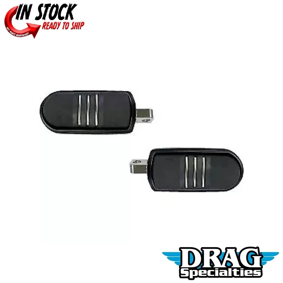 Clavijas de pie barredora negras Drag Specialties 1620-2480 para montaje masculino Harley Foto 1 de 4