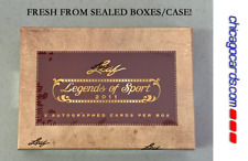 2011 Leaf Legends of Sport HOBBY Sealed Box 3 AUTO Baseball Football Olympic