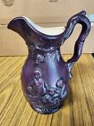 Vintage Ceramic Purple Crafted Tall9" High,medival Roman Pagan Wine Pitcher