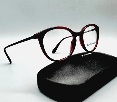 Женские очки Dolce & Gabbana DG 3242 2889 50-18-145 в оправе из красного мрамора - Изображение 1 из 4