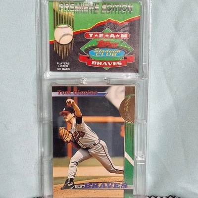 1993 Topps Stadium Club Braves Baseball Trading Cards Box Premier Edition New - Image 1 of 4