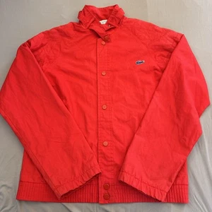 Vintage Izod Lacoste Jacket Youth 20 Fits Medium Red Preppy Blue Alligator - Picture 1 of 13