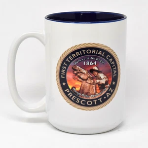 Rough Riders Monument Mug US History 1st Territorial Capital Souvenir Military - Picture 1 of 10
