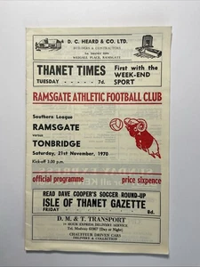 Ramsgate v Tonbridge; Southern League, 21st November 1970 - Picture 1 of 3