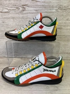 DSQUARED2 ¡Patea! Zapatillas bajas 1964 blancas/multicolor para hombre talla UK 8,5 - Imagen 1 de 23