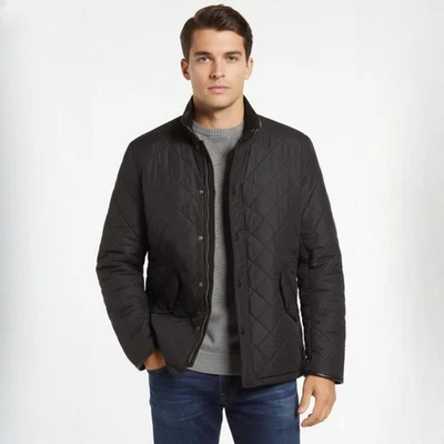 Barbour Powell Quilted Jacket Men's XL Black - Image 1 of 4