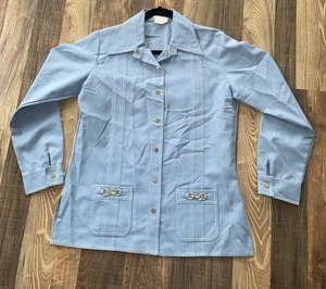 King James California blaues Shirt Damen Gr. S/M 70er Jahre - Bild 1 von 9