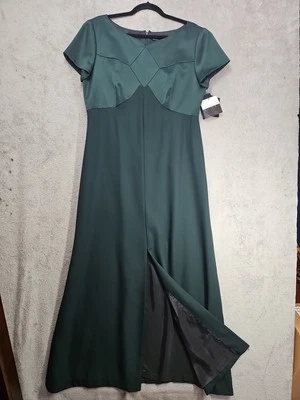 Vestido de Noche Liz Claiborne Verde Esmeralda Piso Maxi Formal Vestido de Noche Talla 16 Nuevo con Etiquetas Foto 1 de 4