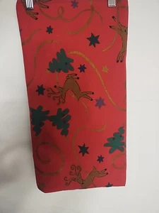 Tovaglia Alberi/Renne di Natale in Cotone Rosso Verde 68” X 53” - Foto 1 di 2