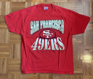 Vintage 1995 San Francisco 49ers Tee Shirt Red Logo Print XL - Picture 1 of 4