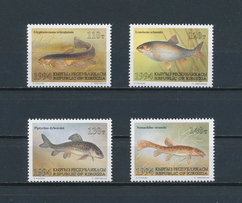 Kyrgyzstan  48-51 MNH, Fish, 1994 Cover