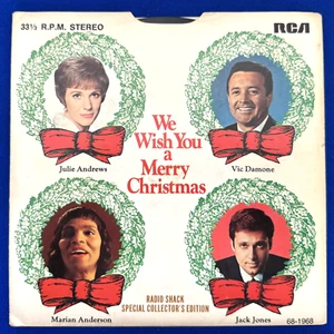 Vintage 1968 We Wish You a Merry Christmas Record-Julie Andrews Radio Shack - Picture 1 of 4