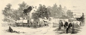 Guerra Civil General Papa Unión Cuartel General del Ejército Estación Rappahannock Estampado Antiguo - Imagen 1 de 1