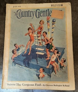 VTG The Country Gentleman – July 1931 Magazine "Children Swimming on Platform" - Picture 1 of 10