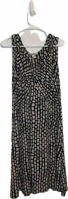 Kenneth Cole женщин Sz 3 X без рукавов черный и желтовато-коричневый геометрический принт карьера - Изображение 1 из 4