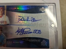 2005 Upper Deck Reflections Mike Schmidt Dual Auto #'d to 35