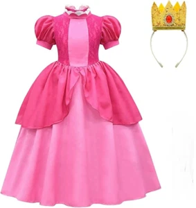 Mario Bros Princess Peach Costume Cosplay Halloween | Adult Small | NEW - Picture 1 of 8