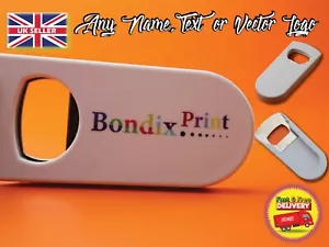 Plastic bottle opener personalised with any logo name text photo gift birthday - Picture 1 of 12