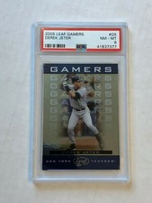 DEREK JETER 2005 Leaf Gamers SP INSERT #G5! PSA NM-MT 8! YANKEES! CHECK MY ITEMS