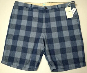 Tommy Bahama Mens Shorts Blue Navy Diego Plaid Check Ocean Deep Cotton $89 - Picture 1 of 4