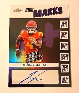 2024 Leaf Heroes & Prospects High Marks Purple #WM1 Woody Marks Rc Auto #17/25 - Picture 1 of 3
