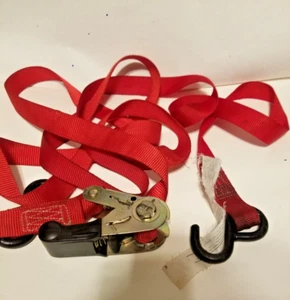 10 FT x 1" Ratchet Tie Down Strap 500 lbs Load Cap w/ 1500 lbs Breaking - Picture 1 of 2