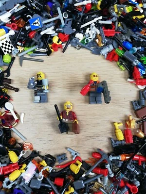 LEGO -  City Minifigure Accessories X100 PC'S pack! Great Mix! Mini figure - Image 1 of 4