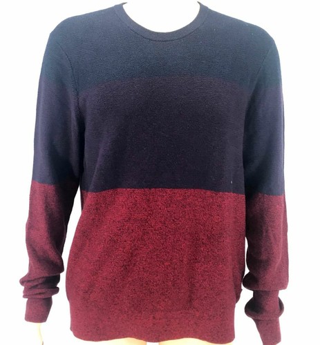 Maglione pullover girocollo uomo rosso manica lunga Michael Kors $300 2xl